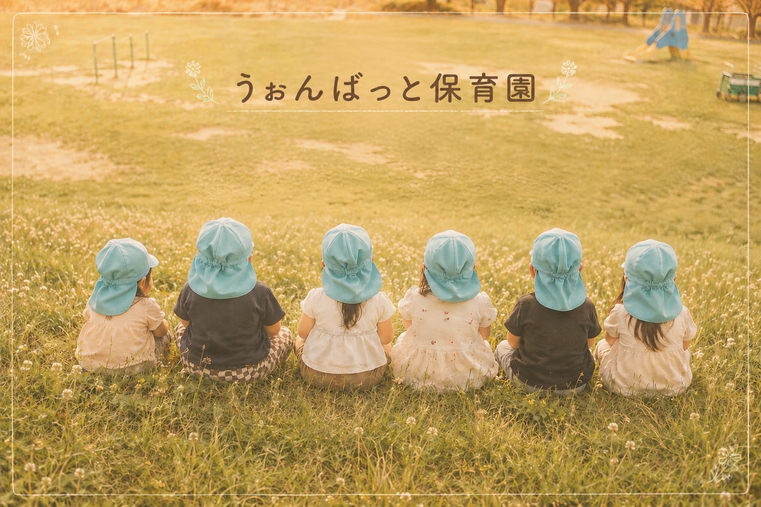 うぉんばっと保育園入り口と子供達